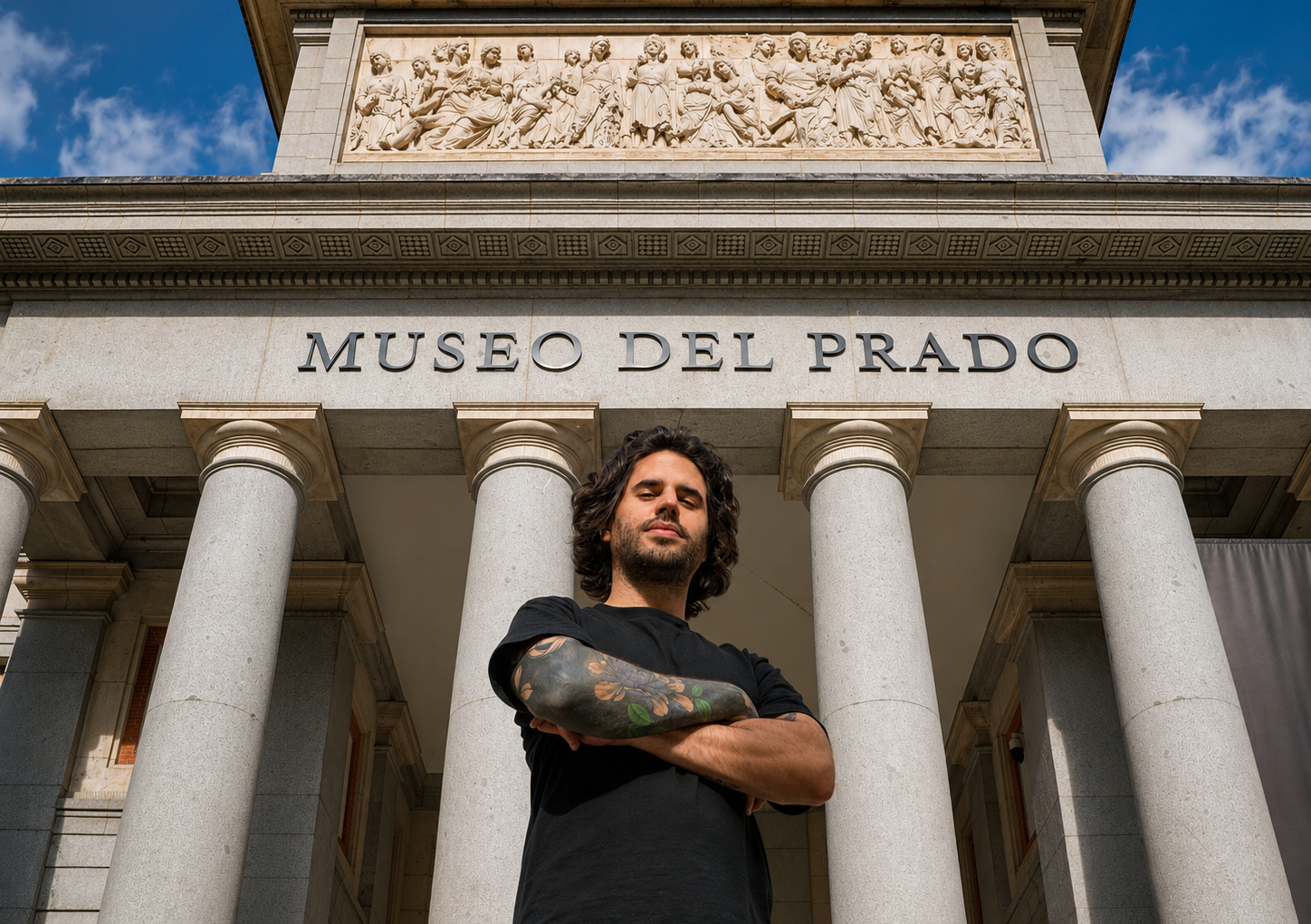 Juan Carlos Sainz frente al Museo del Prado
